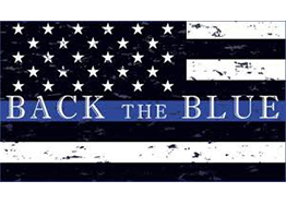 back the blue flag